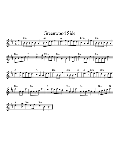 Greenwood Side (Version 2)