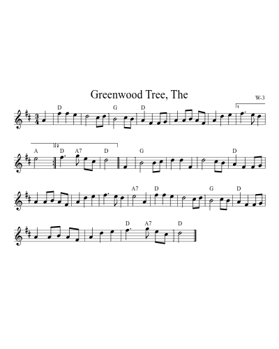 Greenwood Tree, The (Version 2)