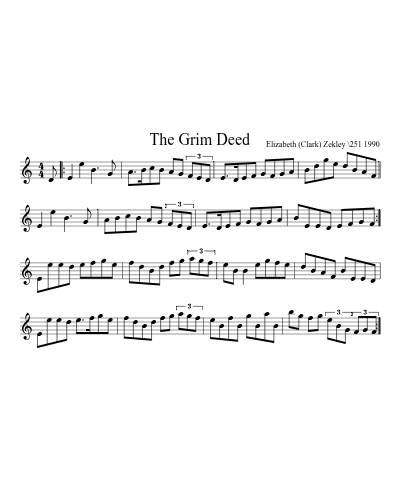 The Grim Deed sheet music preview