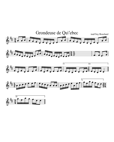 Grondeuse de Qu\'ebec