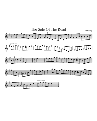 The Side Of The Road sheet music preview