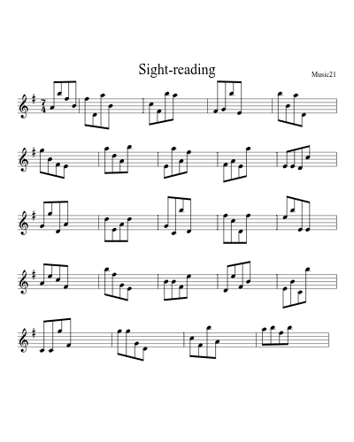 Sight-reading sheet music preview