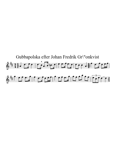 Gubbapolska efter Johan Fredrik Gr\"onkvist