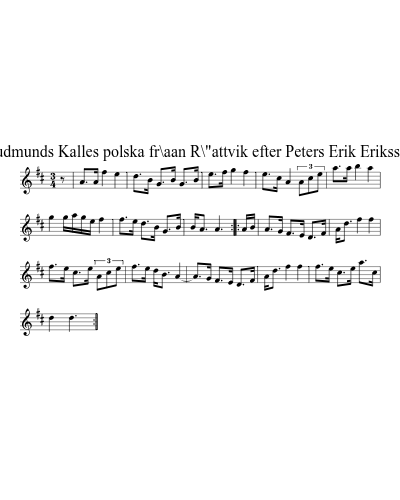 Gudmunds Kalles polska fr\aan R\"attvik efter Peters Erik Eriksson preview