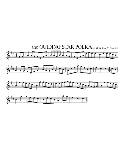 the GUIDING STAR POLKA (Guiding Star Polka)