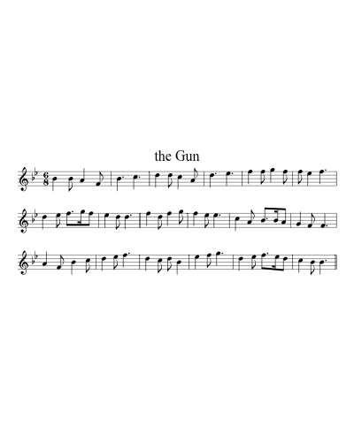 the Gun sheet music preview