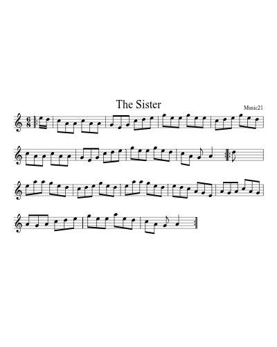 The Sister sheet music preview