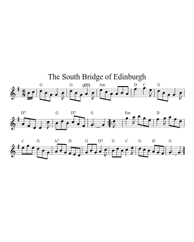 The South Bridge of Edinburgh sheet music preview