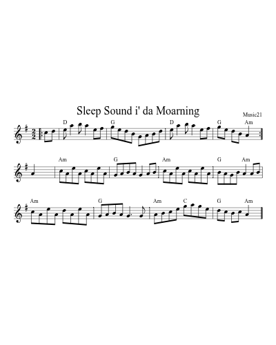 Sleep Sound i' da Moarning