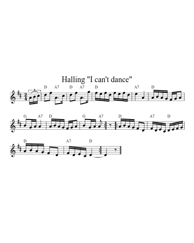 Halling "I can't dance"