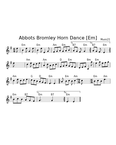 Abbots Bromley Horn Dance [Em] (Halloween Jigs)