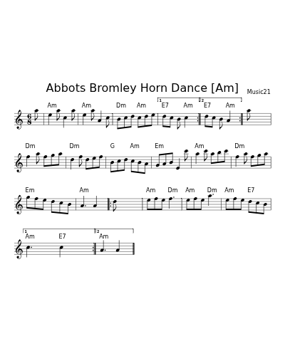 Abbots Bromley Horn Dance [Am] (Halloween Jigs)