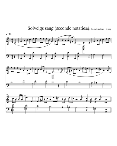 Solveigs sang (seconde notation) preview