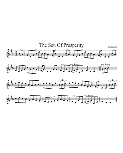 The Son Of Prosperity sheet music preview