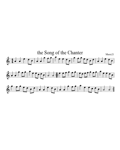 the Song of the Chanter
