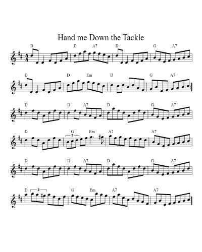 Hand Me Down the Tackle (Version 3) preview