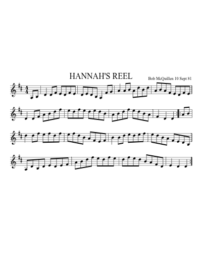 HANNAH'S REEL (Version 2)