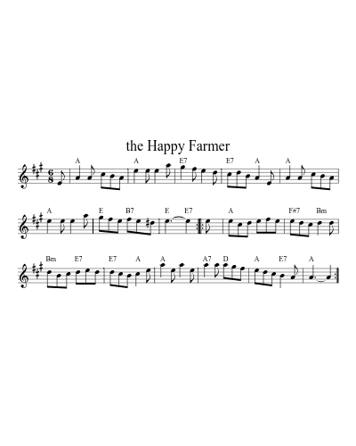 the Happy Farmer sheet music preview