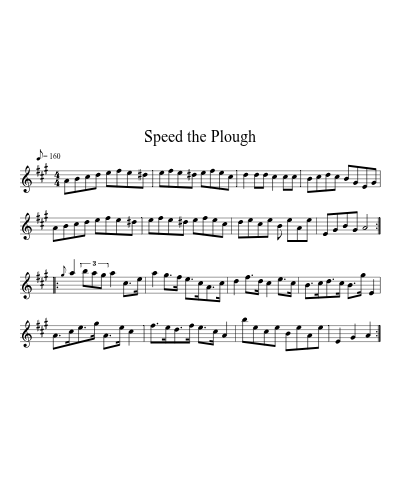 Speed the Plough (Version 2) sheet music preview