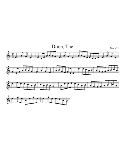Doon, The sheet music preview