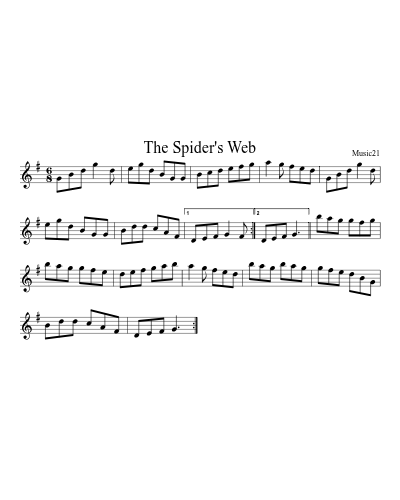 The Spider's Web sheet music preview