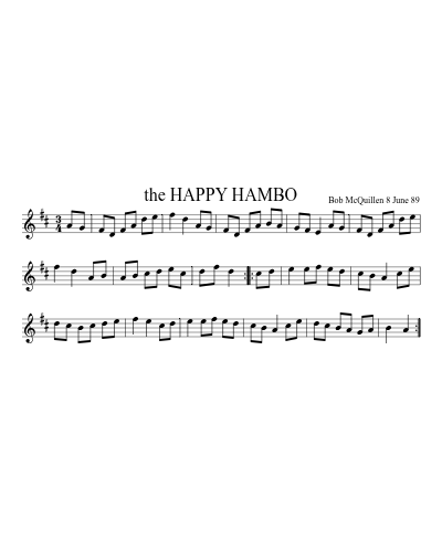 the HAPPY HAMBO (Happy Hambo) sheet music preview