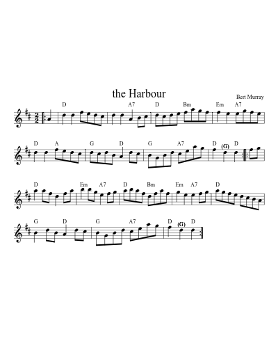 the Harbour sheet music preview