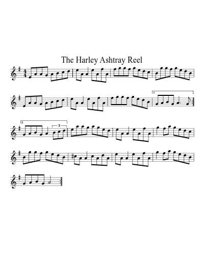 The Harley Ashtray Reel (Version 2) sheet music preview