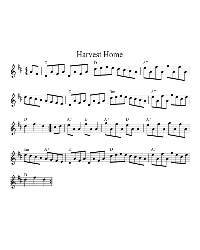 Harvest Home (Version 5) sheet music preview
