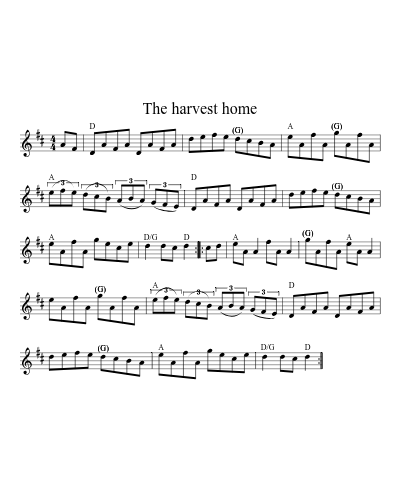 The Harvest Home (Version 7) sheet music preview