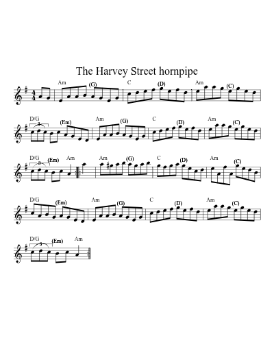 The Harvey Street hornpipe (Version 2)