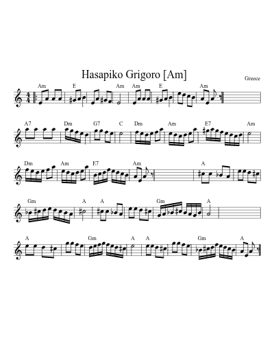 Hasapiko Grigoro   [Am]