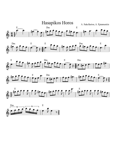 Hasapikos Horos (Version 6) sheet music preview