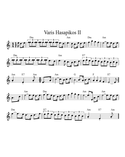 Varis Hasapikos II (Version 3)