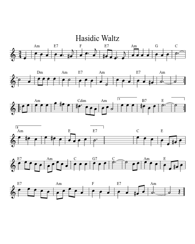 Hasidic Waltz (Version 7)