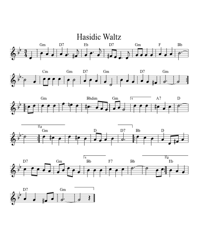 Hasidic Waltz (Version 9)