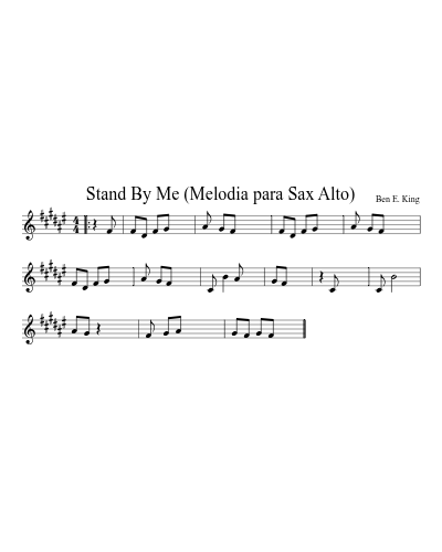 Stand By Me (Melodia para Sax Alto)