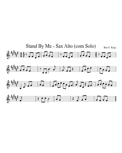 Stand By Me - Sax Alto (com Solo)
