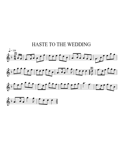 Haste to the Wedding (Version 36) sheet music preview