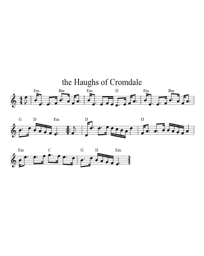 the Haughs of Cromdale (Version 2) sheet music preview