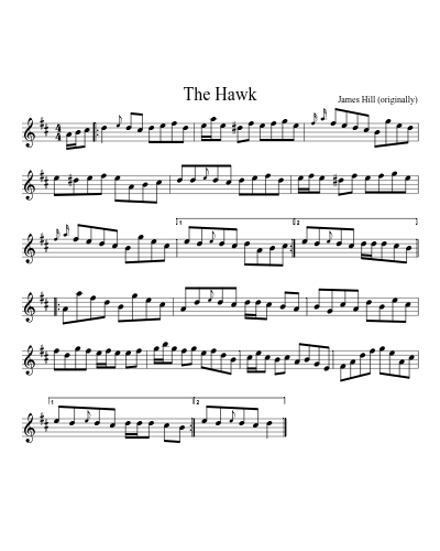 The Hawk sheet music preview