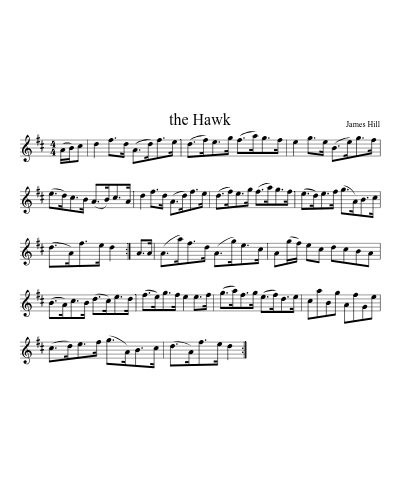 The Hawk (Version 10) sheet music preview