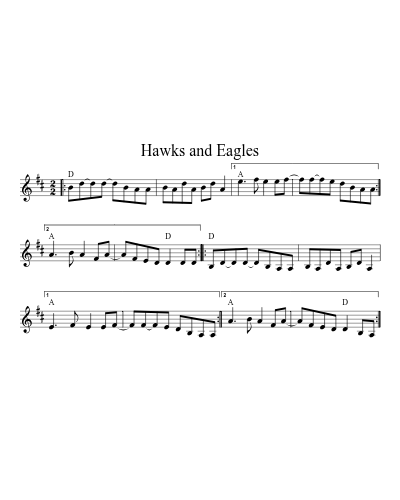 Hawks and Eagles sheet music preview
