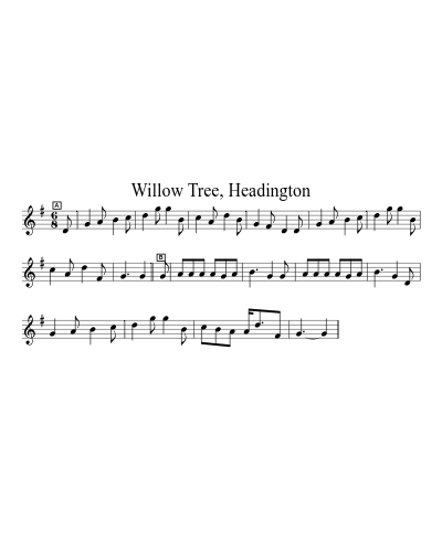 Willow Tree, Headington sheet music preview