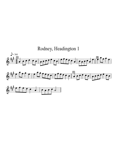 Rodney, Headington 1 sheet music preview