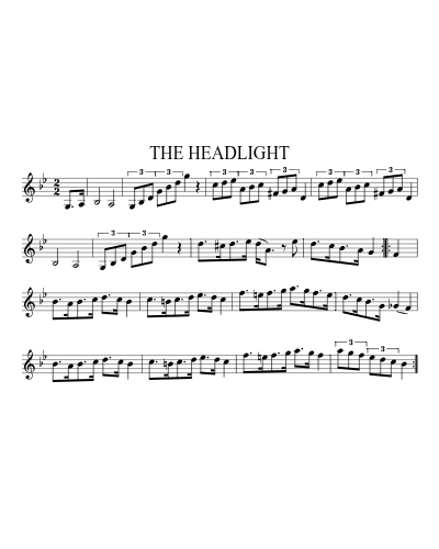THE HEADLIGHT sheet music preview