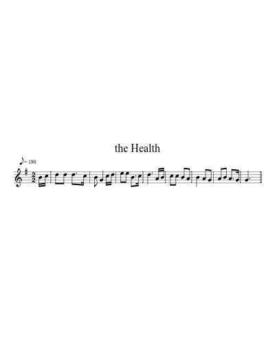 the Health sheet music preview