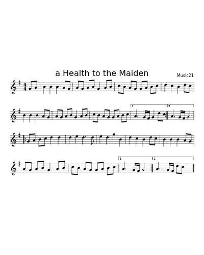 a Health to the Maiden