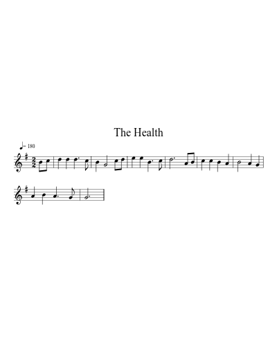 the Health (Version 2) sheet music preview