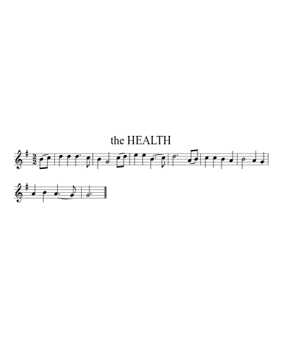the Health (Version 3) sheet music preview
